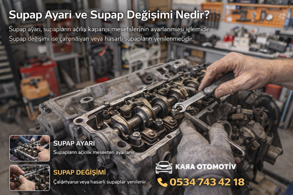 Supap ayarı ve supap değişimi nedir, motor supap sisteminin çalışma ve bakım süreci